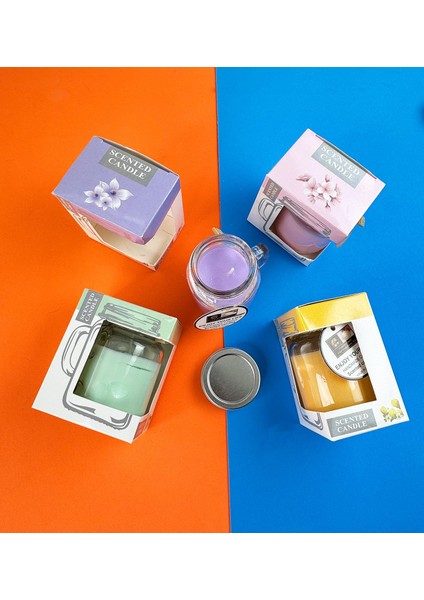 Aromatik Kokulu Kulplu Cam Kavanoz Mum ( Tek Adet ) fiyatları