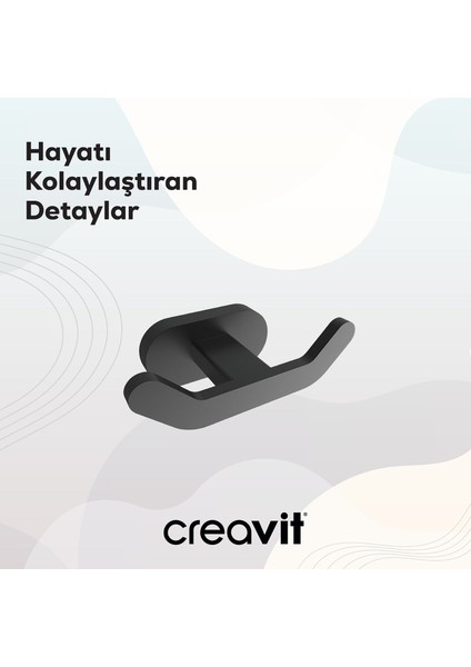 Planet Ikili Askılık Mat Siyah