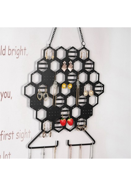 Demir Petek Takı Raf Duvar Asılı Küpe Depolama Ekran Sahne Standı (Yurt Dışından) modelleri