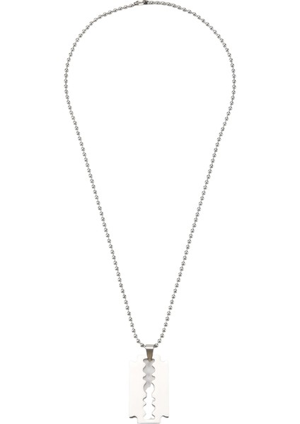 Erkek Paslanmaz Çelik Bıçak Kolye Zincir Kolye Gümüş (Yurt Dışından)