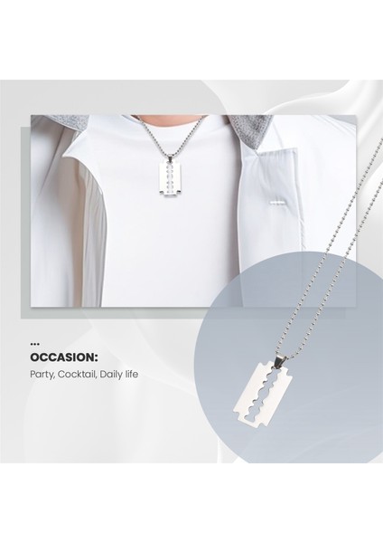 Erkek Paslanmaz Çelik Bıçak Kolye Zincir Kolye Gümüş (Yurt Dışından) fiyatları