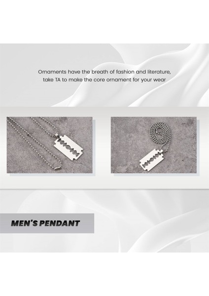 Erkek Paslanmaz Çelik Bıçak Kolye Zincir Kolye Gümüş (Yurt Dışından) modelleri