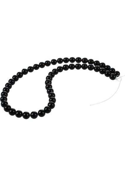 8mm Yuvarlak Siyah Oniks Yarı Değerli Taşlardan Değerli Gevşek Boncuklar (Yurt Dışından)