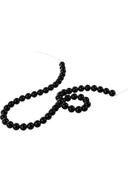 8mm Yuvarlak Siyah Oniks Yarı Değerli Taşlardan Değerli Gevşek Boncuklar (Yurt Dışından)