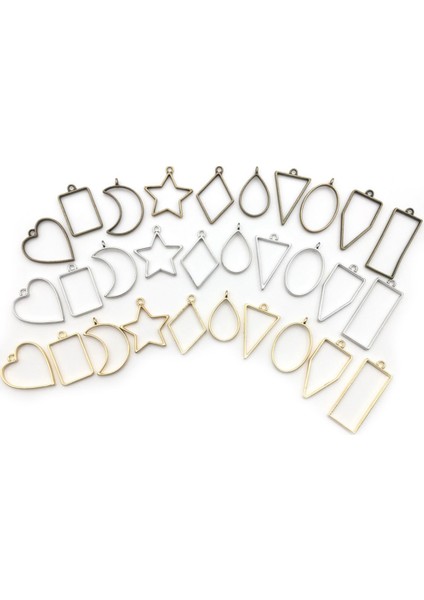 Metal Geometrik Içi Boş Çerçeve Kalıp Uv Epoksi Reçine Dıy Takı Yapımı Için Sonuç Yuvarlak Kolye (Yurt Dışından) fiyatları