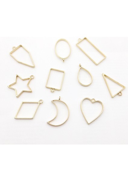 Metal Geometrik Içi Boş Çerçeve Kalıp Uv Epoksi Reçine Dıy Takı Yapımı Için Sonuç Yuvarlak Kolye (Yurt Dışından) modelleri