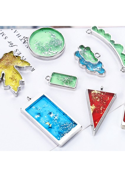 Metal Geometrik Içi Boş Çerçeve Kalıp Uv Epoksi Reçine Dıy Takı Yapımı Için Sonuç Yuvarlak Kolye (Yurt Dışından) fırsatları