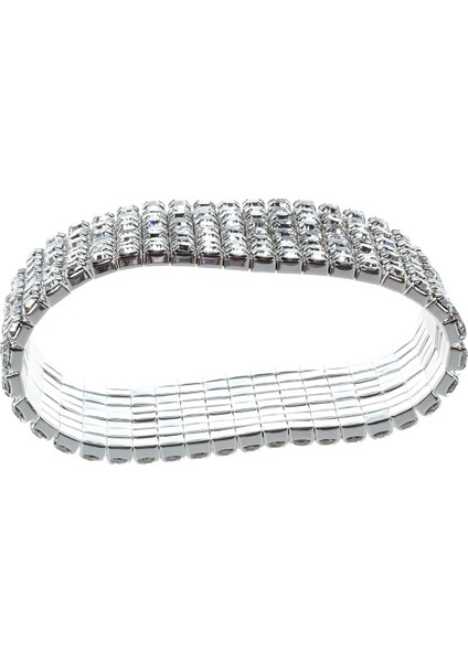 Düğün Gelin Esnek 8 Sıralı Yapay Elmas Bileklik Bileklik 28 mm (Yurt Dışından) modelleri