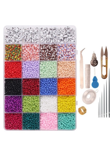 10000 Adet Cam Boncuk Mektup Boncuk, Küçük Şerit Dıy Takı Yapımı Için Çeşitli Kit, Boncuk, Işçiliği (Yurt Dışından)