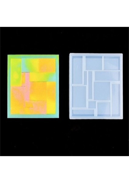 Bulmaca Reçine Kalıp Silikon Geometrik Yapboz Oyunu Çift Taraflı Tepsi Epoksi Döküm Dıy El Sanatları (Yurt Dışından) modelleri