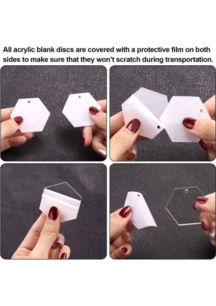 160 Adet Akrilik Anahtarlık Boşlukları Zanaat Püskül Seti, Dıy Işçiliği Için Şeffaf Boş (Altıgen ve Yuvarlak) (Yurt Dışından) fırsatları