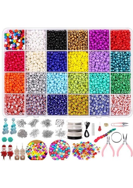 6294 Adet 4mm Cam Pirinç Boncuk Çiçek Malzeme Diy El Yapımı Boncuk Araçları Bilezik Kolye Küpe Yapımı (Yurt Dışından)