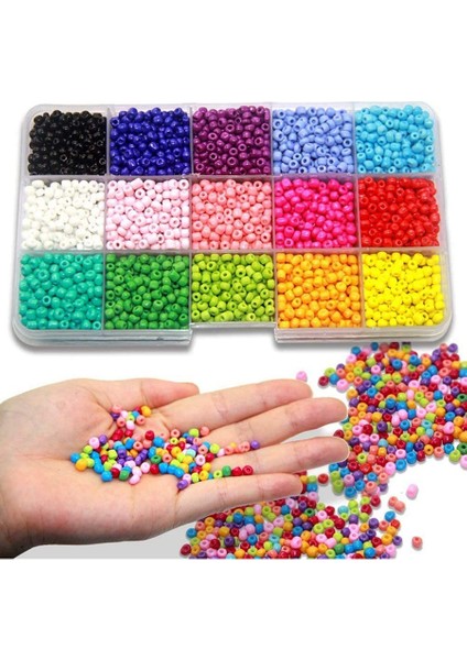 Çocuklar Için Renkli 3mm Cam Boncuk Kendin Yap Bileklik Sanat ve Takı Yapımı, Oyun Yapımı (Yurt Dışından) fiyatları