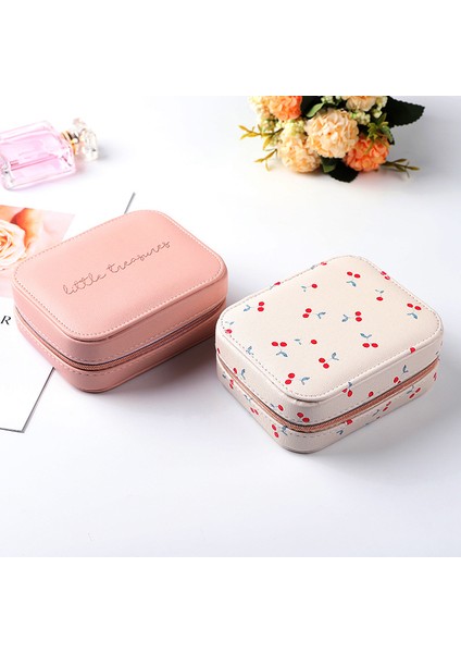 Taşınabilir Mücevher Kutusu Fermuar Depolama Organizatör Tutucu Ambalaj Ekran Seyahat Çantası Hediye Kutuları Beyaz (Yurt Dışından) fırsatları