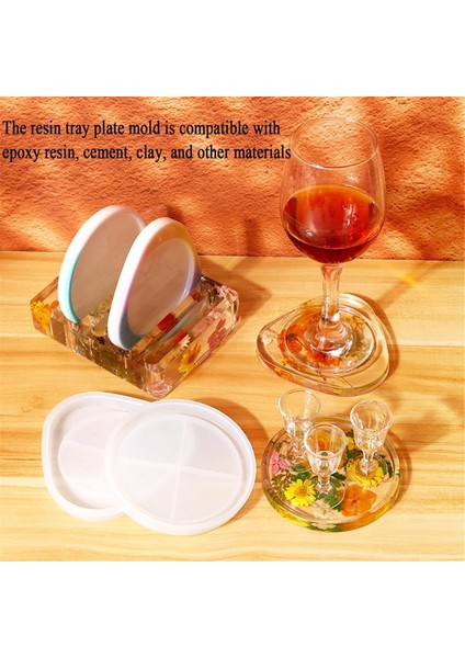 Epoksi Üçgen Yuvarlak Bardak Mat Için 4 Adet Reçine Coaster Kalıp Seti (Yurt Dışından) fırsatları