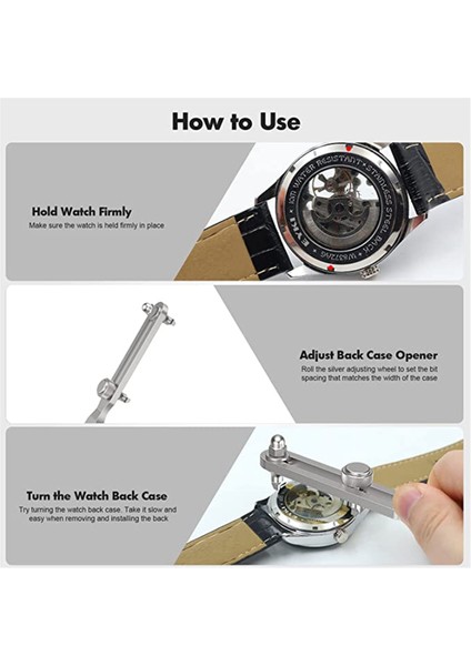 Saat Kasası Arka Açıcı Ayarlanabilir Sökücü Aracı Anahtar Tipi Saatçi Pilinin Değiştirilmesi (Yurt Dışından) modelleri