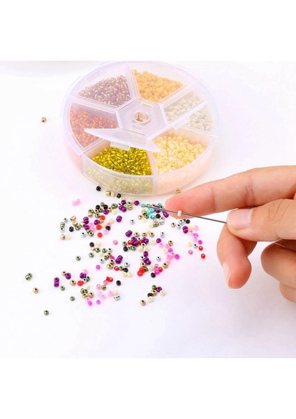 Kutulu 2mm Cam Tohum Boncuk Kolye Kristal Conta Takı Yapımı Için Dıy El Yapımı Aksesuarlar Mavi (Yurt Dışından) modelleri