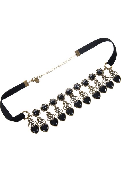 Gotik Retro Dantel Kristal Kalp Kadın Klavikula Boyun Kolye Takı Giyim Aksesuarları (Yurt Dışından) fiyatları