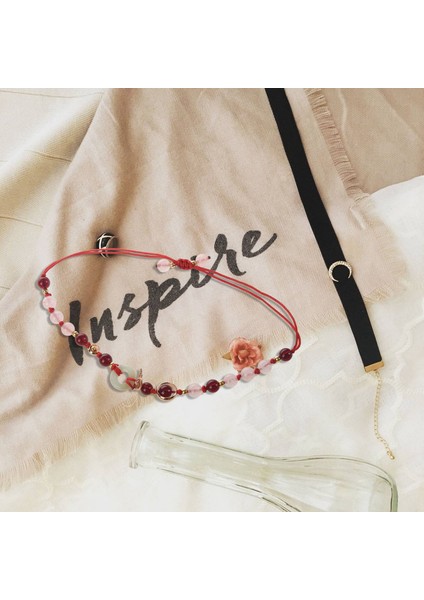 Etnik Stil Taze ve Basit Bileklik Kadın Kırmızı Ip Dokuma Sanatı Küçük (Yurt Dışından) modelleri