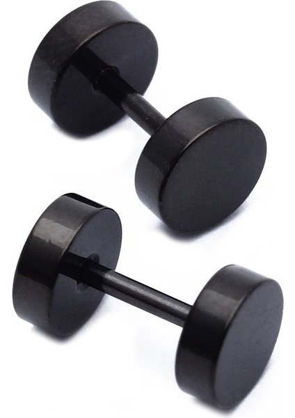 1 Çift Erkek Halter Paslanmaz Çelik Kulak Çıtçıtlı Küpe Siyah 6mm (Yurt Dışından) fırsatları