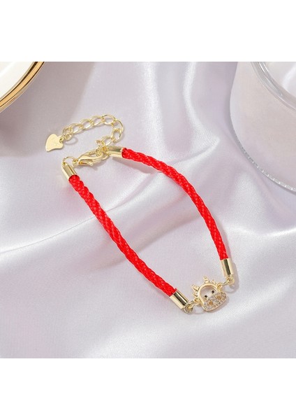 Yeni Yıl Öküz Bilekliği Moda Transit Kırmızı Ip Bileklik Zincir 1 (Yurt Dışından) modelleri