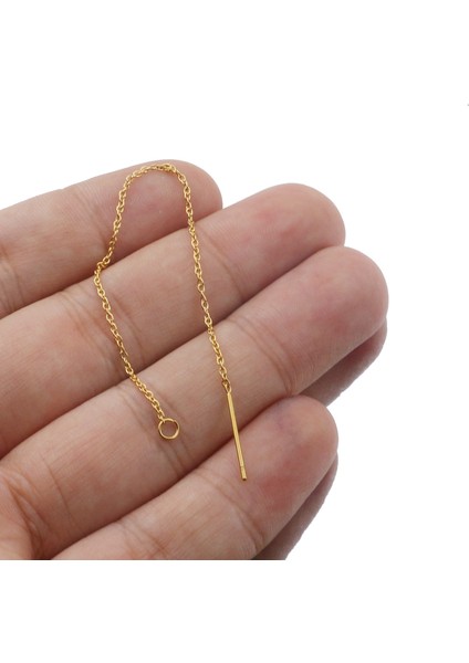 10 Adet Paslanmaz Çelik Renk Uzun Zincir Damla Etiket Dangle Küpe Kulak Hattı Diy Takı Yapımı Için (Yurt Dışından) modelleri