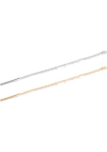 10 Adet Paslanmaz Çelik Renk Uzun Zincir Damla Etiket Dangle Küpe Kulak Hattı Diy Takı Yapımı Için (Yurt Dışından) fırsatları