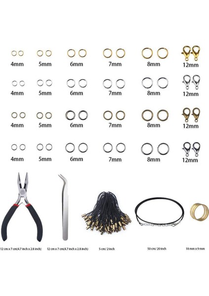 24 Izgara Takı Aksesuarları Kombinasyonu Seti Yüzük Açılış ve Kapanış Toka Istakoz Dıy Kolye Bilezik Küpe Yapımı El Aletleri (Yurt Dışından) fiyatları