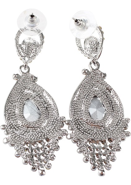 Moda Kadın Düğün Takı Avusturyalı Kristal Uzun Damla Büyük Gelin Küpe Kadınlar Için Büyük Kırmızı 1 # (Yurt Dışından) fırsatları