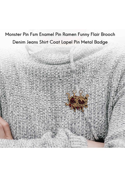 Pin Fsm Emaye Ramen Komik Yetenek Broş Kot Gömlek Ceket Yaka Metal Rozet (Yurt Dışından)