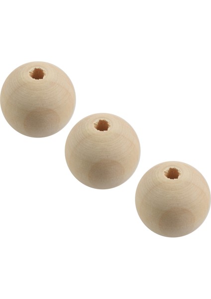 30X Doğal Top Ahşap Ara Boncuk 25MM(1 Inç) -Mücevher Yapımı Bulgular, Dıy El Sanatları Renk (Yurt Dışından) fırsatları