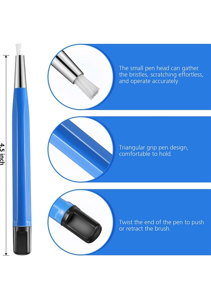 3 Adet/takım Fiberglas Çelik Çizik Fırça Kalem Fiber Kıllar Lehçe Izle Pas Kir Sökücü Takı Devre Temizleme (Yurt Dışından)