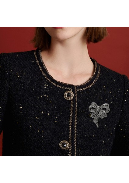 Kadınlar Için Vintage Rhinestone Yay Broşlar Siyah Ilmek Broş Pin Ceket Aksesuarları Zarif Tarzı (Yurt Dışından) fırsatları