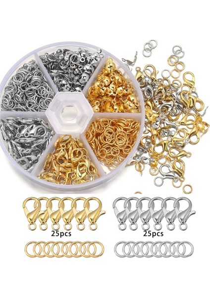450 Adet/kutu Takı Yapımı Kitleri Istakoz Kanca Açık Atlama Halkaları Sonu Kıvrımlı Boncuk Kutusu El Yapımı Bilezik Kolye Bulguları (Yurt Dışından) fiyatları