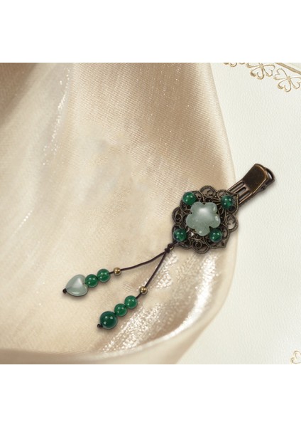 Ulusal Stil Firkete Klasik Kostüm Retro Headdress Taze Yeşil (Yurt Dışından) fiyatları