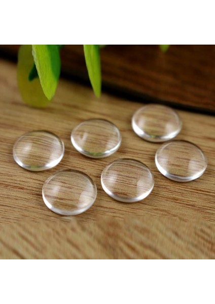 50 Adet/grup 12MM Yuvarlak Düz Arka Şeffaf Cam Cabochon Yüksek Kalite (Yurt Dışından)