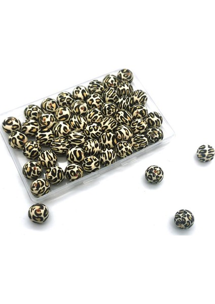 50 Adet Silikon Boncuk 15MM Toplu Anahtarlık Kalem Kolye Bilezik Kordon Yapımı Için (Yurt Dışından)