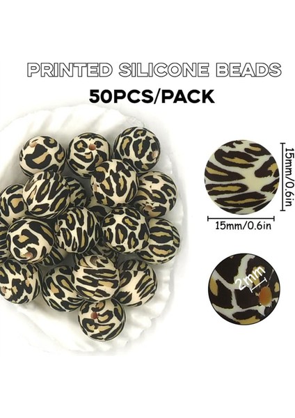 50 Adet Silikon Boncuk 15MM Toplu Anahtarlık Kalem Kolye Bilezik Kordon Yapımı Için (Yurt Dışından) modelleri