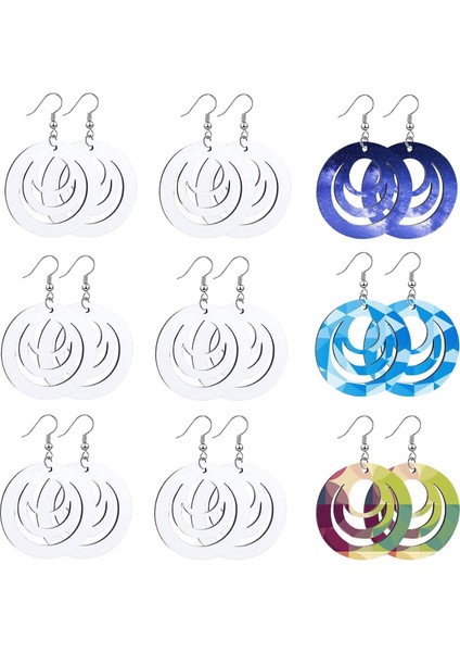 30 Adet Süblimasyon Boş Küpe Isı Transferi Baskı Tel Kanca Dıy Takı Yapımı El Sanatları Için (Yurt Dışından)