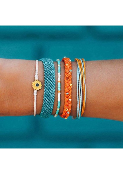Charm Bileklik Ilham Verici Takı Ayçiçeği Bilezik El Yapımı Tohum Boncuk Dostluk Femme Yaz (Yurt Dışından) fırsatları
