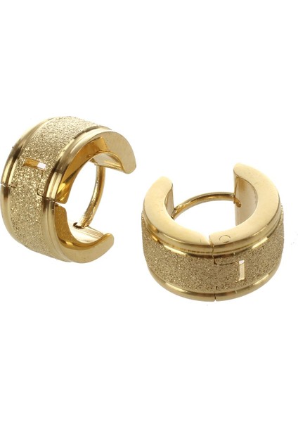 1 Çift Şık Erkek Bayan Titanyum Çelik Küpe Saplama Takı - Altın (Yurt Dışından) fiyatları