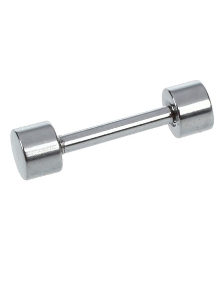 1 Çift Erkek Halter Titanyum Çelik Kulak Çıtçıt Küpe 3mm Gümüş (Yurt Dışından)