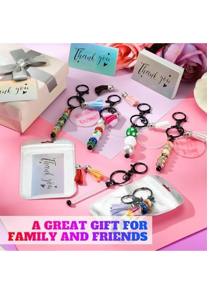 30 Boncuklu Anahtarlık Seti Malzemeleri Boş Püskülyeniden Kapatılabilir Çanta Holografik Kart Dıy (Yurt Dışından) modelleri