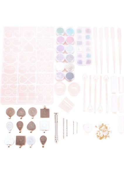 Dıy Zanaat Kristal Epoksi Reçine Silikon Kalıp El Yapımı Döküm Parçaları Kalıpları Takı Yapımı Araç Seti (Yurt Dışından)