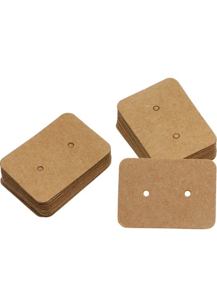 50 Adet Küçük Boş Kraft Kağıt Kulak Çıtçıt Küpe Ekran Kartları Etiketi Etiketi Takı Tutucu, 3.5x2.5 cm (Bronz) (Yurt Dışından)