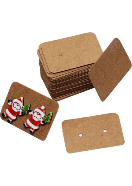50 Adet Küçük Boş Kraft Kağıt Kulak Çıtçıt Küpe Ekran Kartları Etiketi Etiketi Takı Tutucu, 3.5x2.5 cm (Bronz) (Yurt Dışından) fırsatları