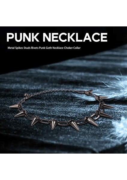 Metal Sivri Çiviler Perçinler Punk Goth Kolye Gerdanlık Yaka (Yurt Dışından) fiyatları
