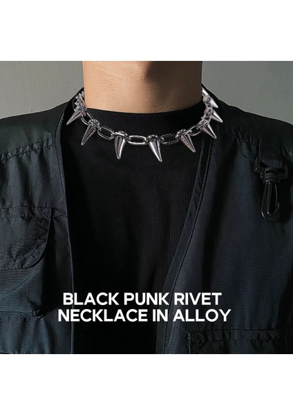 Metal Sivri Çiviler Perçinler Punk Goth Kolye Gerdanlık Yaka (Yurt Dışından) modelleri