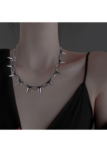 Metal Sivri Çiviler Perçinler Punk Goth Kolye Gerdanlık Yaka (Yurt Dışından) fırsatları