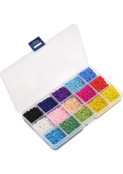 9000 Adet Cam Tohum Boncuk 15 Çok Renkli Çeşitleri Zanaat Pastel Çeşitli Kiti Organizatör ile Takı Yapımı Için, Boncuk Işçiliği (Yurt Dışından) fiyatları